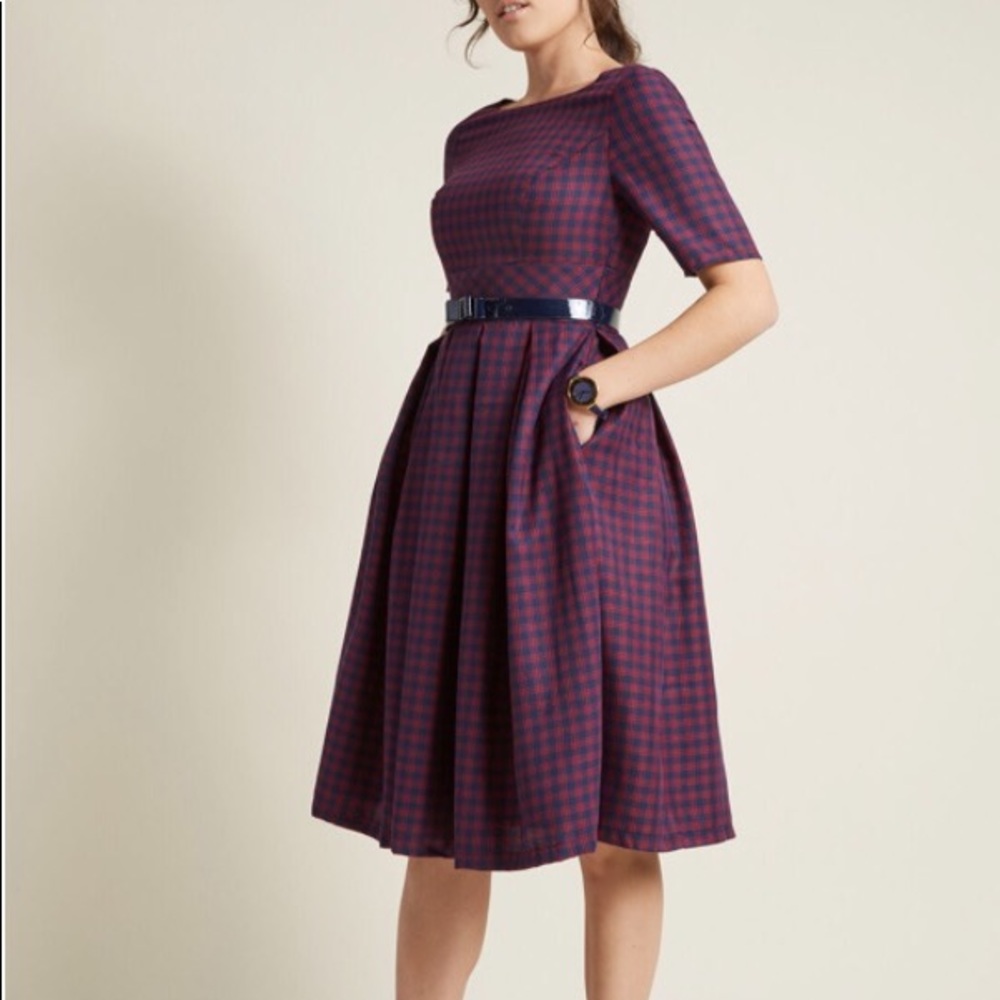 ModCloth Boat Neck A-Line Dress